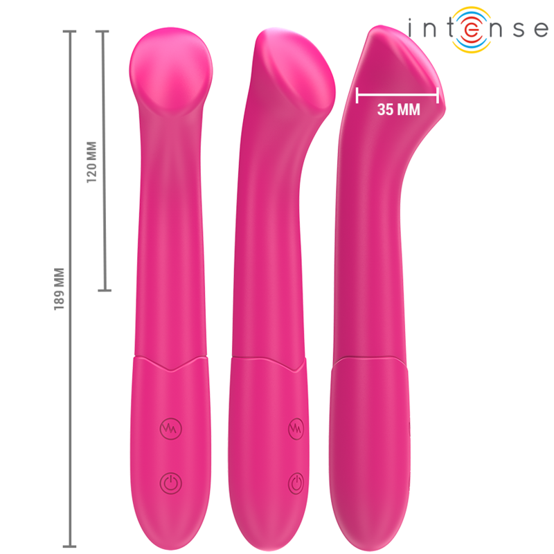 INTENSE - PATY VIBRATOR 19 CM FLEXIBEL 10 VIBRATIONEN MODELL 2 ROSA – Bild 2