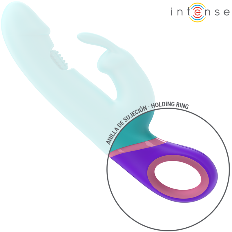 INTENSE - MONICA RABBIT VIBRATOR MIT ROTIERENDEM G-SPOT-STIMULATOR BLAU – Bild 5