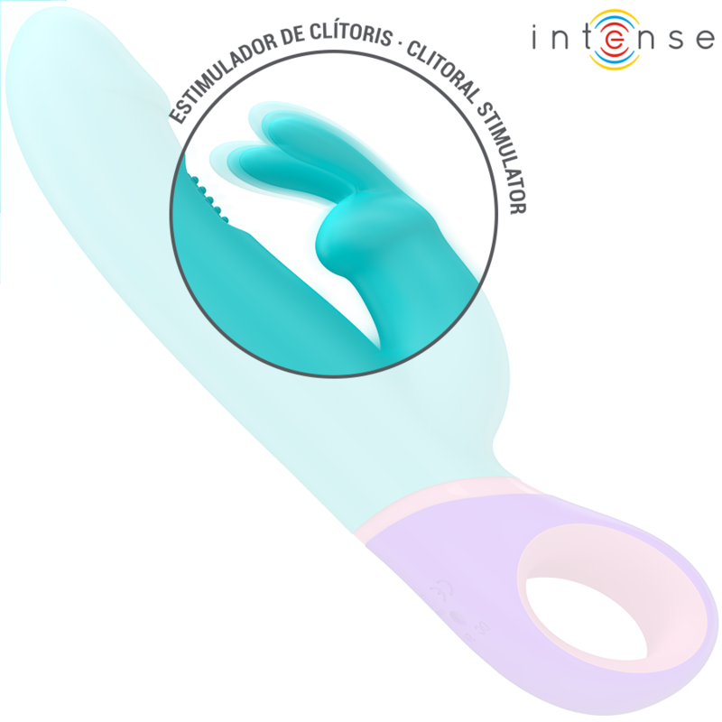 INTENSE - MONICA RABBIT VIBRATOR MIT ROTIERENDEM G-SPOT-STIMULATOR BLAU – Bild 3