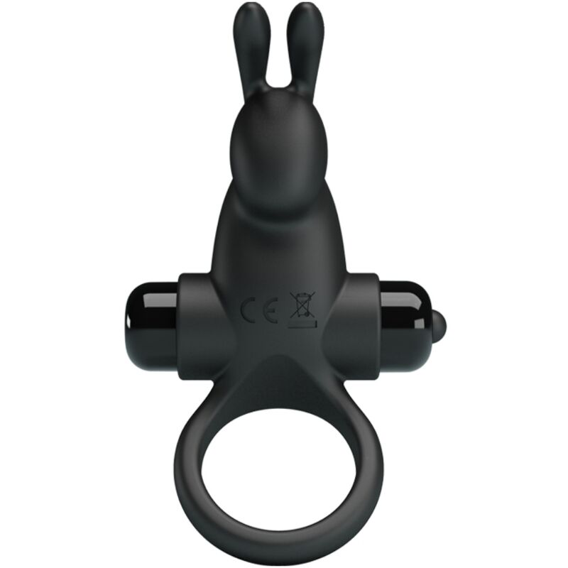 PRETTY LOVE - VIBRATIONSRING + RABBIT-KLITORIS-STIMULATOR 10 VIBRATIONEN SCHWARZ – Bild 2