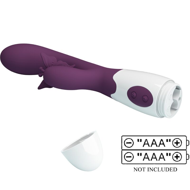 PRETTY LOVE - BUTTERFLY KISS RABBIT VIBRATOR G-SPOT STIMULATOR LILA – Bild 5