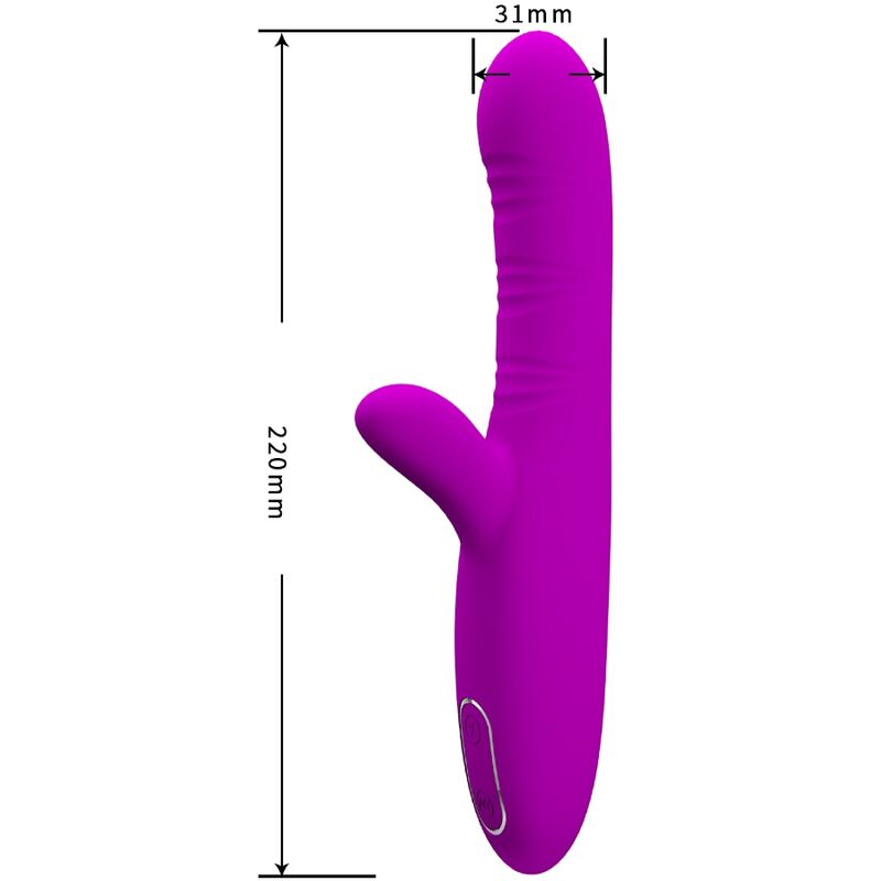 PRETTY LOVE - ANGELIQUE MULTIFUNKTIONSVIBRATOR + KLITORISSTIMULATOR LILA – Bild 3
