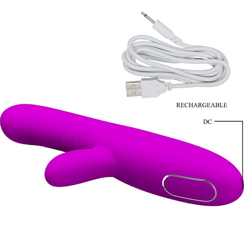 PRETTY LOVE - ANGELIQUE MULTIFUNKTIONSVIBRATOR + KLITORISSTIMULATOR LILA – Bild 5