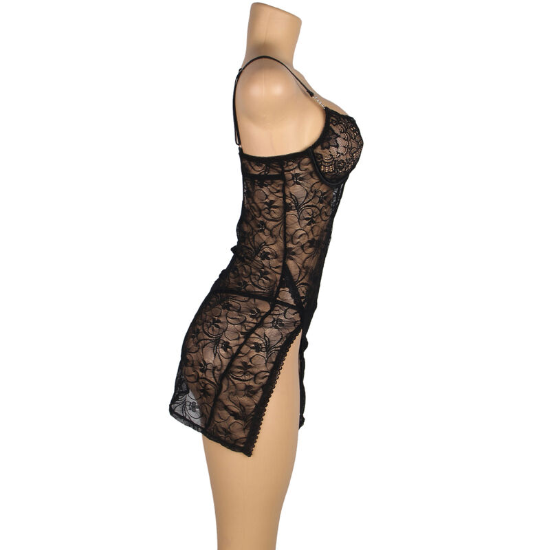 SUBBLIME - 954185 SPITZEN-BABYDOLL MIT VERSTELLBAREN TRÄGERN SCHWARZ S/M – Bild 5