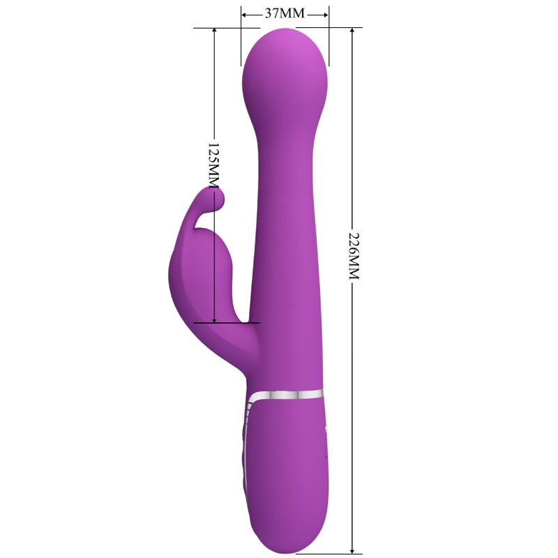 PRETTY LOVE - DEJON 3 IN 1 MULTIFUNKTIONS-RABBIT-VIBRATOR LILA – Bild 5