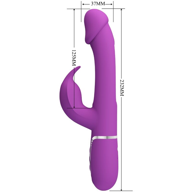 PRETTY LOVE - KAMPAS 3 IN 1 MULTIFUNKTIONS-RABBIT-VIBRATOR LILA – Bild 5