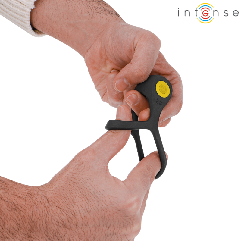 INTENSE - ALEX VIBRATOR DOPPEL-PENISRING 10 VIBRATIONEN SCHWARZ – Bild 5