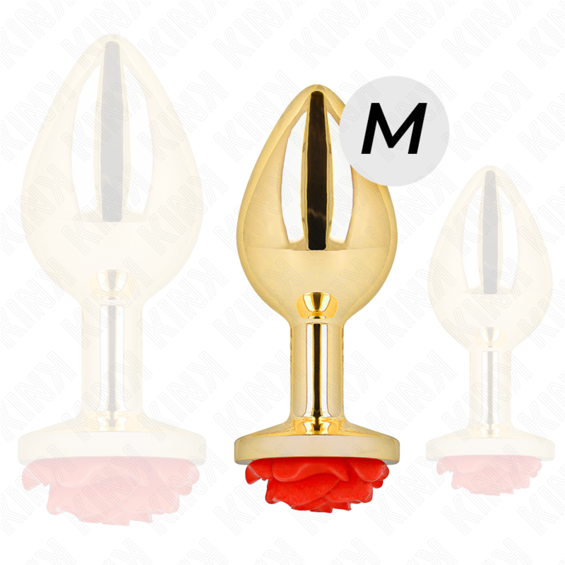KINK - PLUG ANAL GOLD ROSE ROT GRÖSSE M – Bild 3