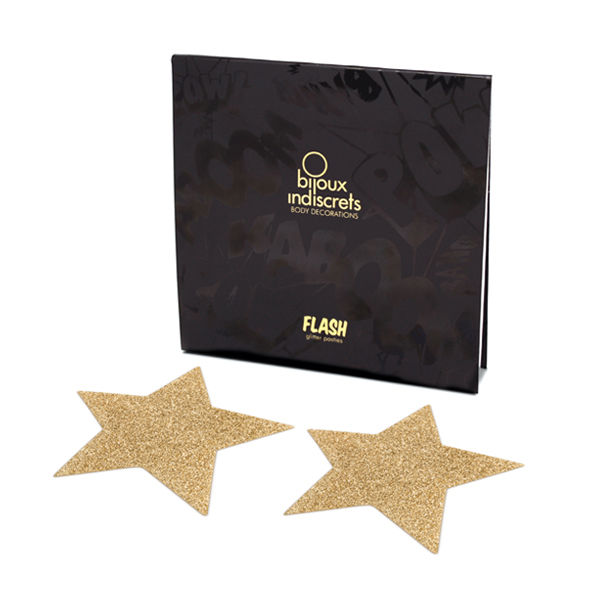 BIJOUX - INDISCRETS FLASH GOLDEN STAR NIPPELABDECKUNGEN – Bild 2