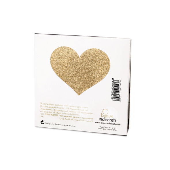 BIJOUX - INDISCRETS FLASH GOLDEN HEART NIPPELABDECKUNGEN – Bild 3