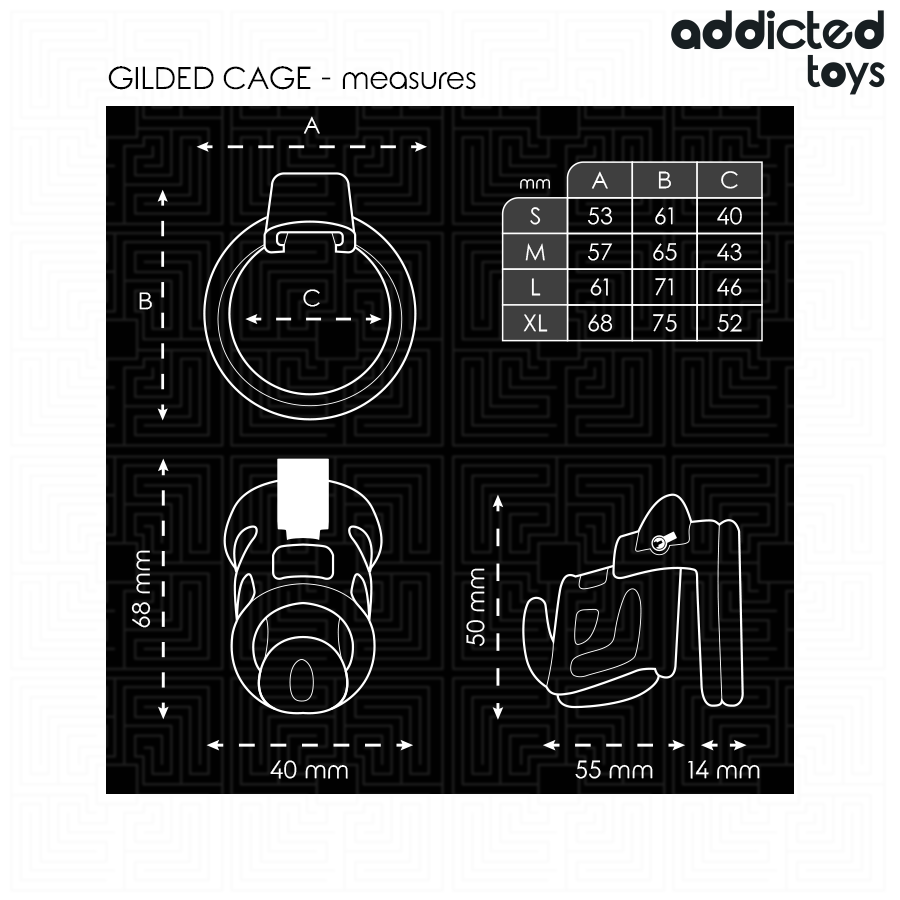 ADDICTED TOYS LOCKED - GILDEN CAGE PENISKÄFIG 8,5 CM – Bild 5