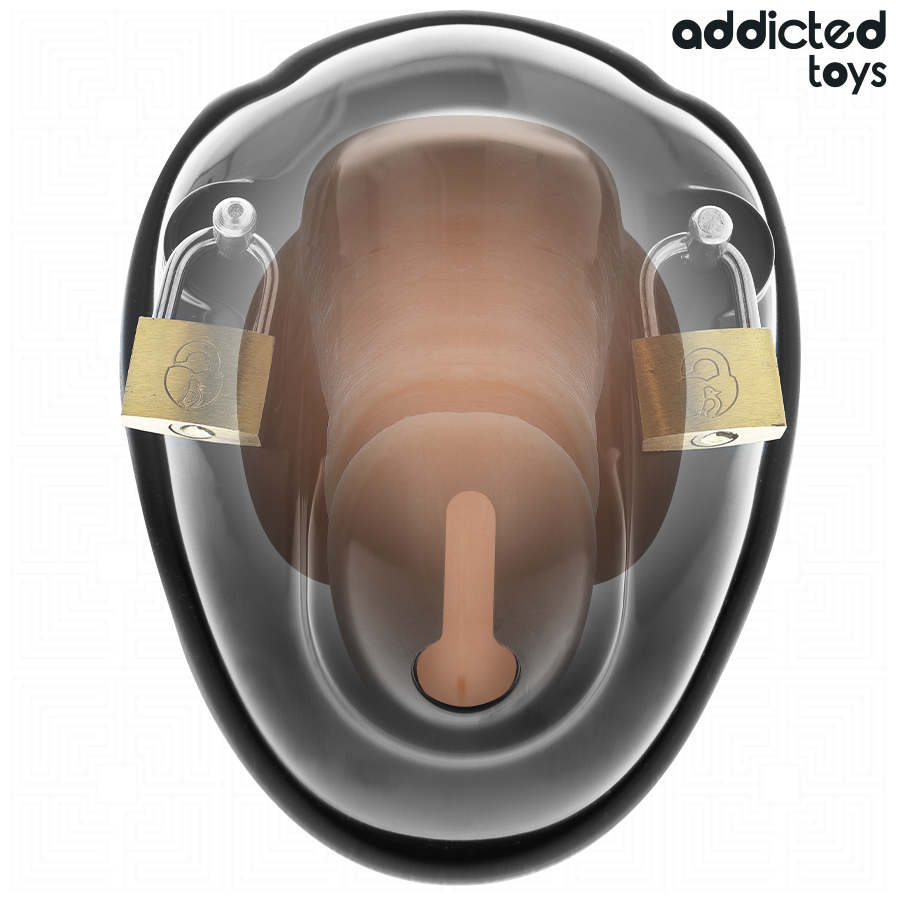 ADDICTED TOYS LOCKED - SCHLÜSSELLOSER PENISKÄFIG 11,5 CM – Bild 3