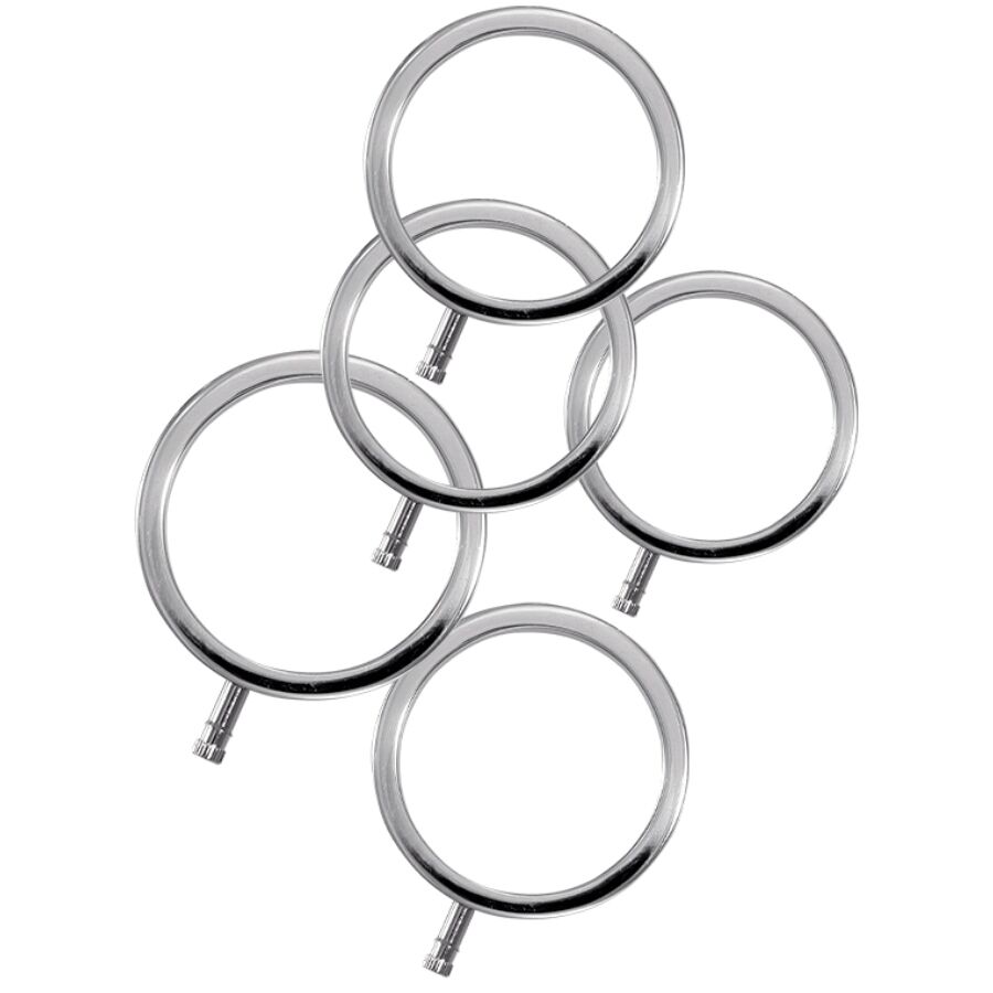 ELECTRASTIM - ELECTRARINGS METALL-PENISRINGE 5ER-PACK