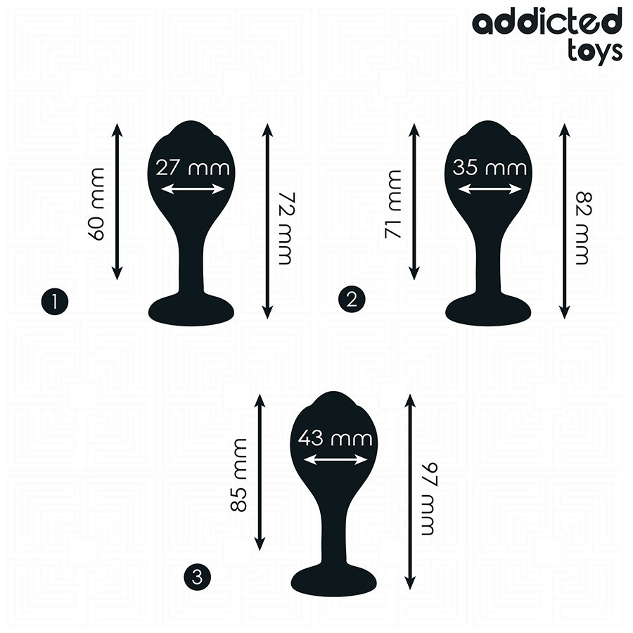ADDICTED TOYS - 3ER-SET ANALPLUG MIT JUWEL – Bild 4