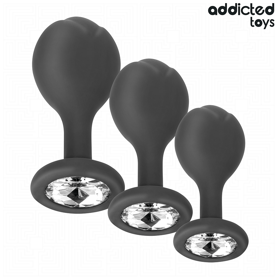 ADDICTED TOYS - 3ER-SET ANALPLUG MIT JUWEL – Bild 2