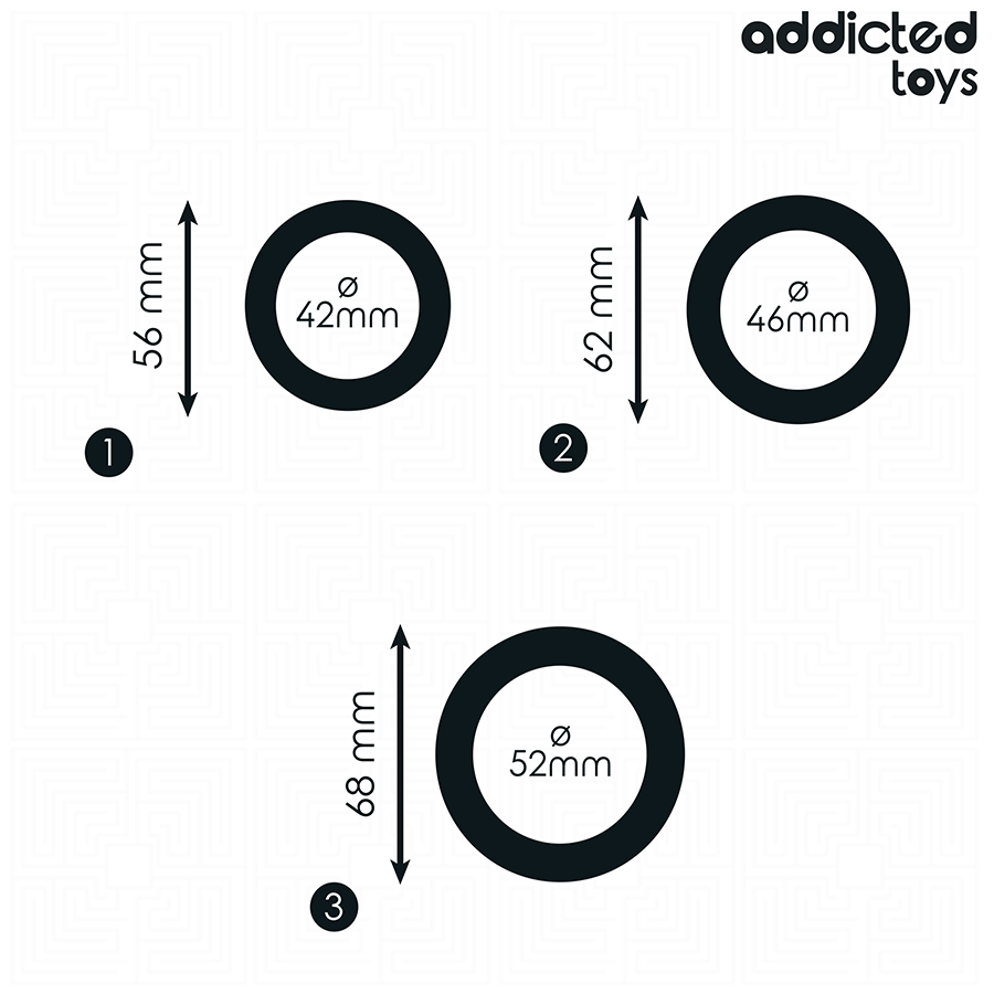 ADDICTED TOYS - SET AUS FLACHEN SILIKONRINGEN – Bild 4