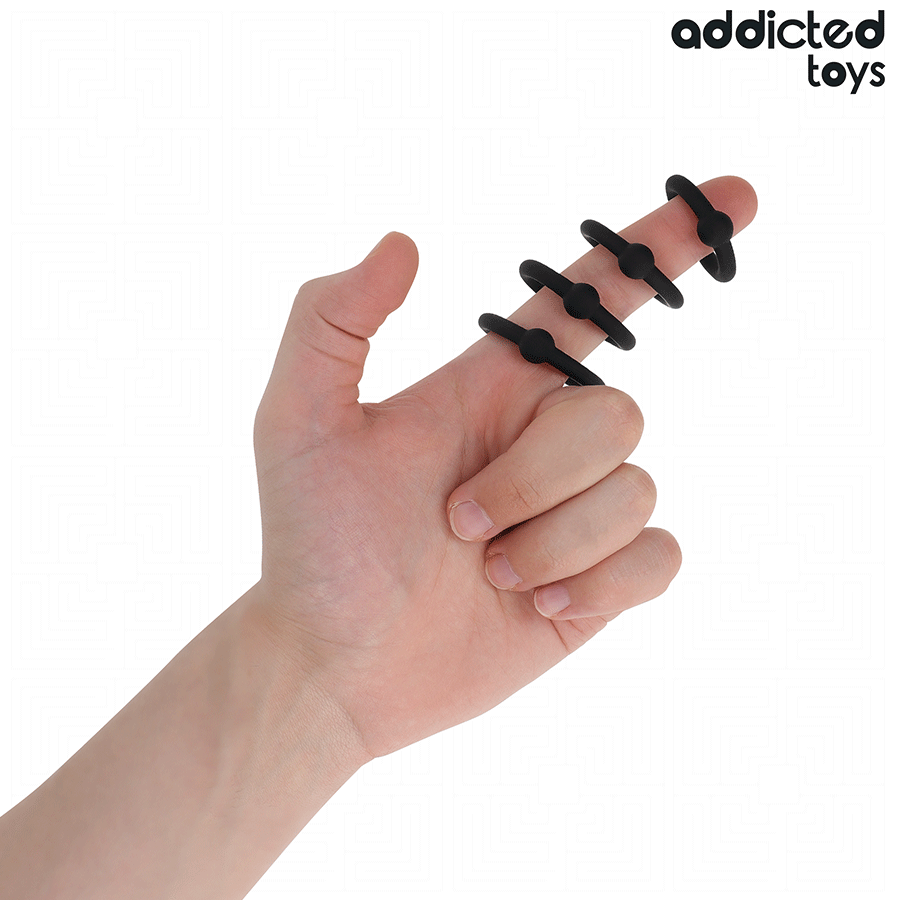 ADDICTED TOYS - SET AUS DRUCKRINGEN AUS SILIKON – Bild 2