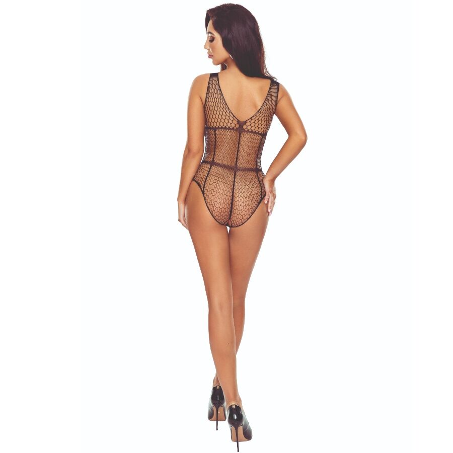 PASSION - BS114 SCHWARZER GITTER-BODYSTOCKING – Bild 2