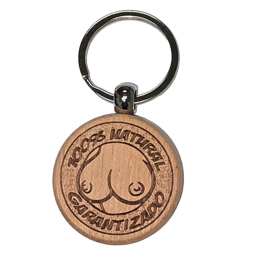DIABLO PICANTE - BRUSTFÖRMIGER SCHLÜSSELANHÄNGER AUS HOLZ