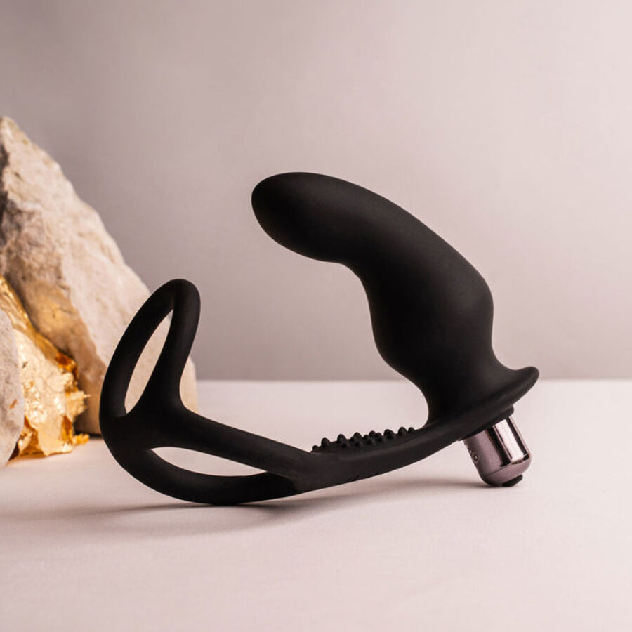 ROCKS-OFF - RO-ZEN RRO ANAL PLUG MIT VIBRIERENDEM PENISRING SCHWARZ – Bild 4