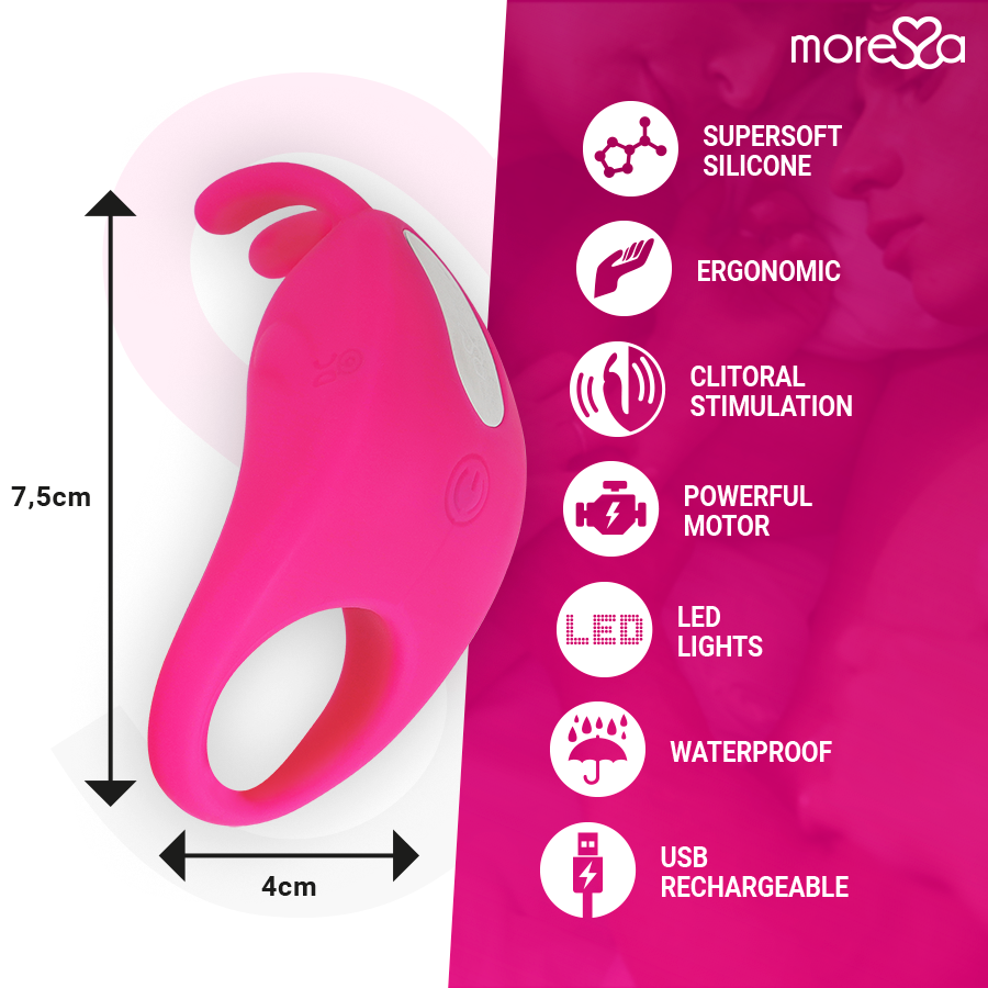 MORESSA - BRAD PREMIUM SILIKON WIEDERAUFLADBAR ROSA – Bild 4