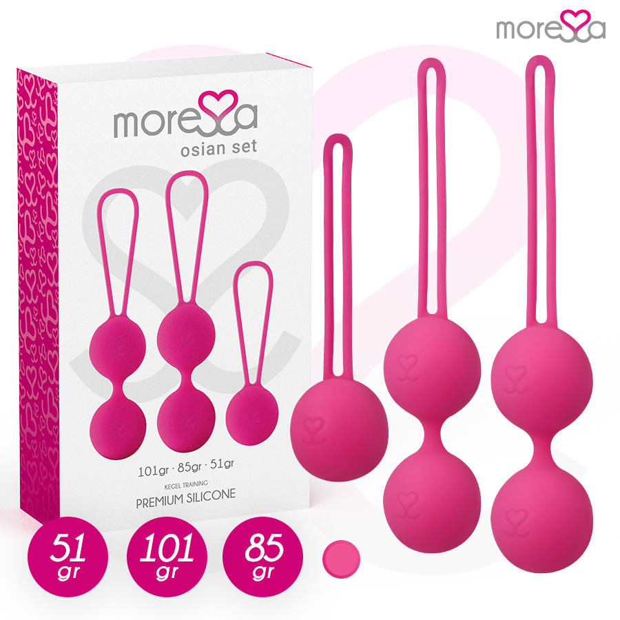 MORESSA - OSIAN SET PREMIUM SILIKON ROSA (Osian One - 51 g  Osian Two - 101 g  Osian Three 85 g)