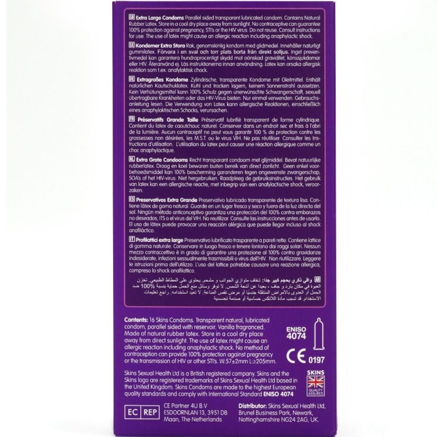 SKINS - EXTRA GROSSE PREMIUM-KONDOME PACKUNG 16 – Bild 4