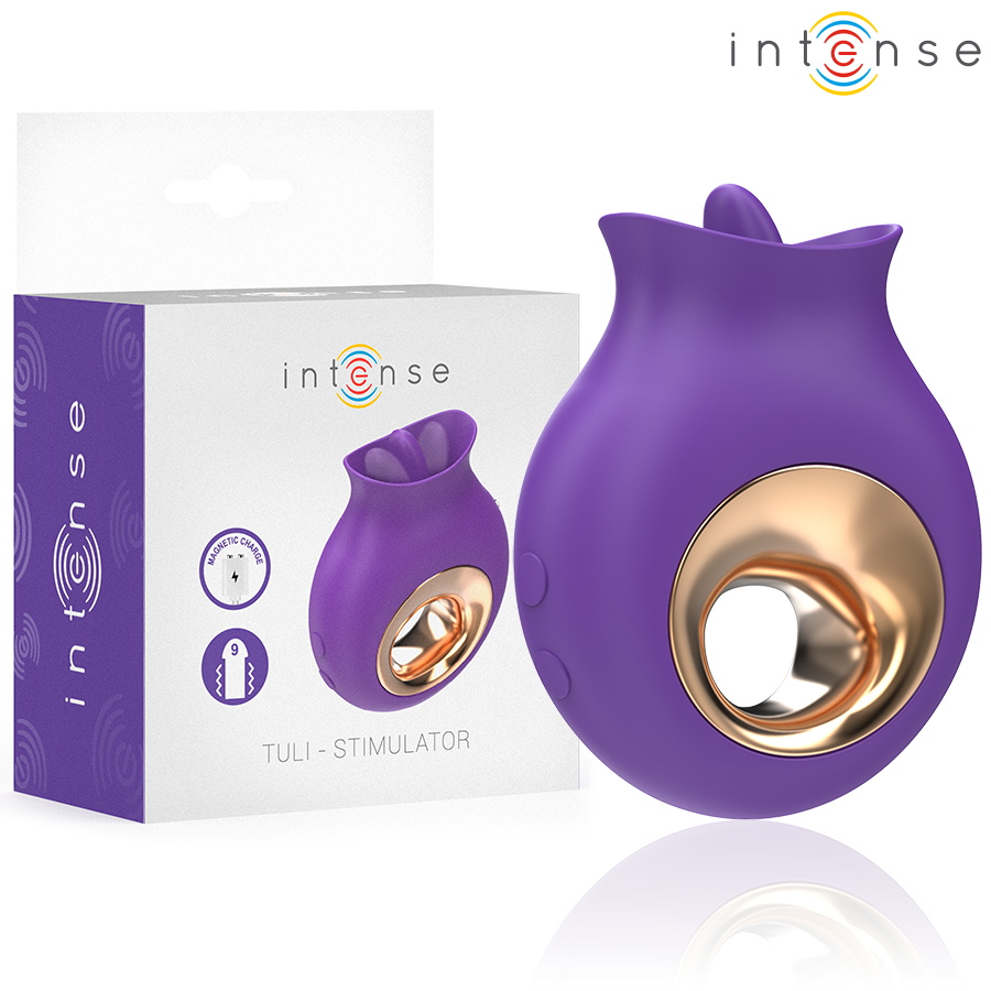 INTENSE - TULI KLITORISSTIMULATOR 9 VIBRATIONEN  9 OSZILLATIONEN LILA