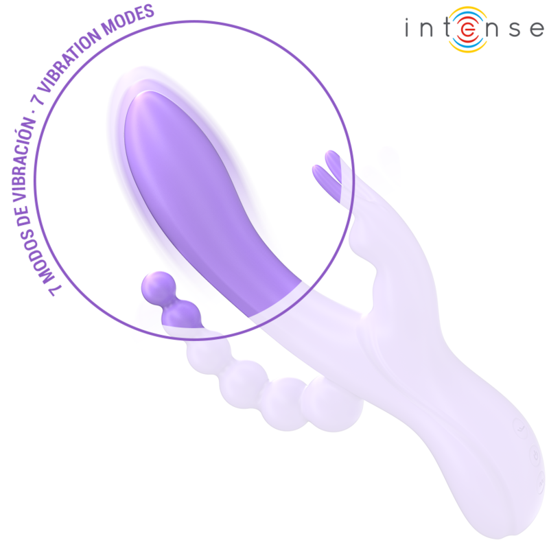 INTENSE - MIKO DREIFACHVIBRATOR RABBIT STIMULATOR ANAL 7 VIBRATIONEN LILA – Bild 5