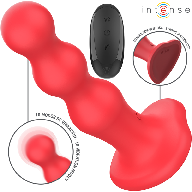 INTENSE - CODY VIBRATOR MIT SAUGNÄPFEN ROTE FERNBEDIENUNG – Bild 2