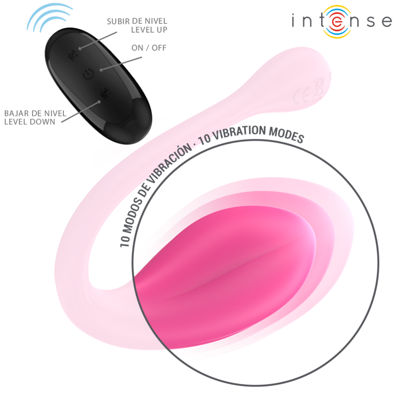 INTENSE - JANICE U VIBRATOR DOPPELSTIMULATION 10 VIBRATIONEN ROSA FERNBEDIENUNG – Bild 4