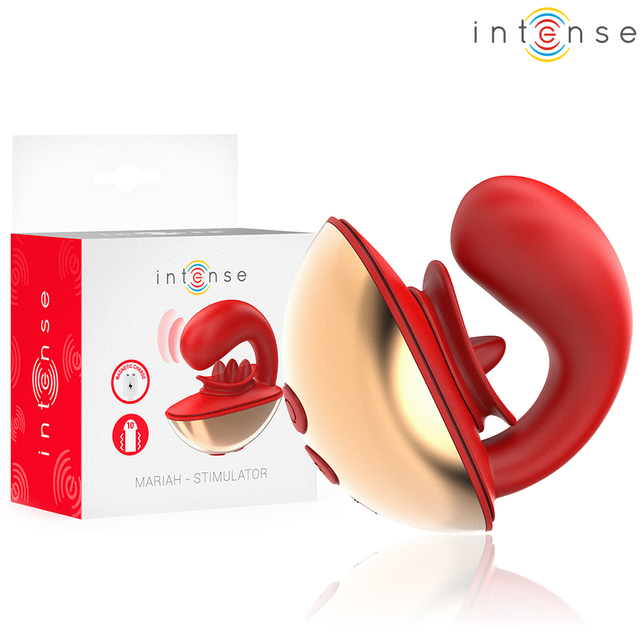 INTENSE - MARIAH VIBRATOR  STIMULATOR IN U-FORM 10 VIBRATIONEN ROT