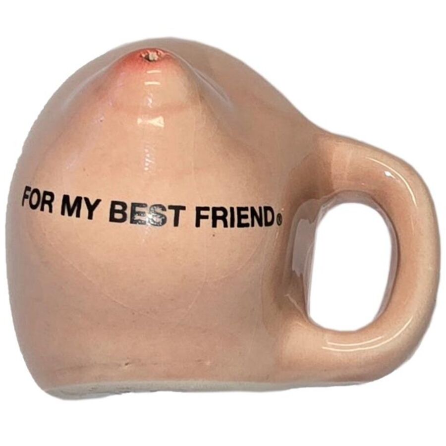 DIABLO PICANTE  BRUSTMAGNET AUF EINER KERAMIKBECHER „FÜR MEINE BESTE FREUNDIN“