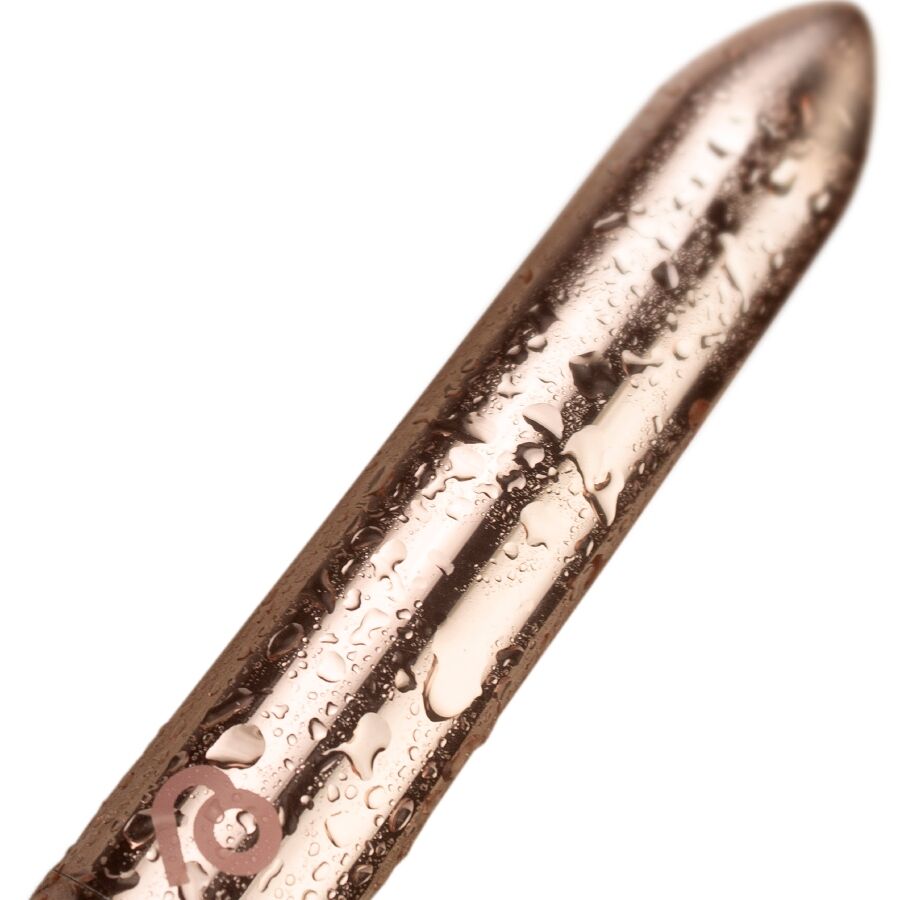 ROCKS-OFF - WIEDERAUFLADBARER VIBRIERENDER BULLET GOLDEN ROSE – Bild 2