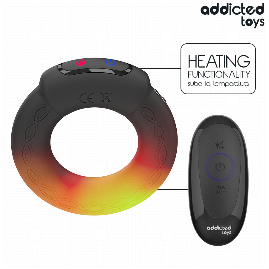 ADDICTED TOYS - VIBRIERENDER COCKRING MIT WÄRMEEFFEKT UND FERNBEDIENUNG – Bild 2