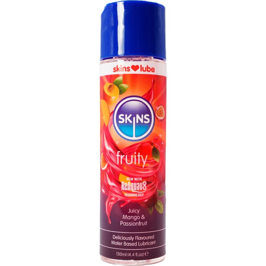 SKINS  FRUCHTIGES, WASSERBASIERTES GLEITMITTEL MANGO  PASSIONSFRUCHT 130 ML