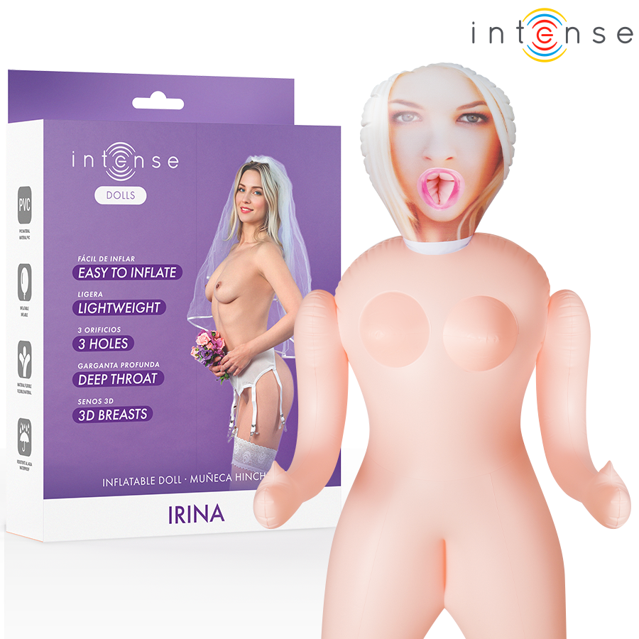 INTENSE DOLLS - IRINA AUFBLASBARE PUPPE MIT DREI ÖFFNUNGEN