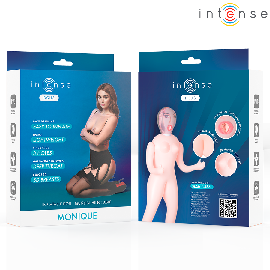 INTENSE DOLLS - MONIQUE AUFBLASBARE PUPPE MIT DREI ÖFFNUNGEN – Bild 4