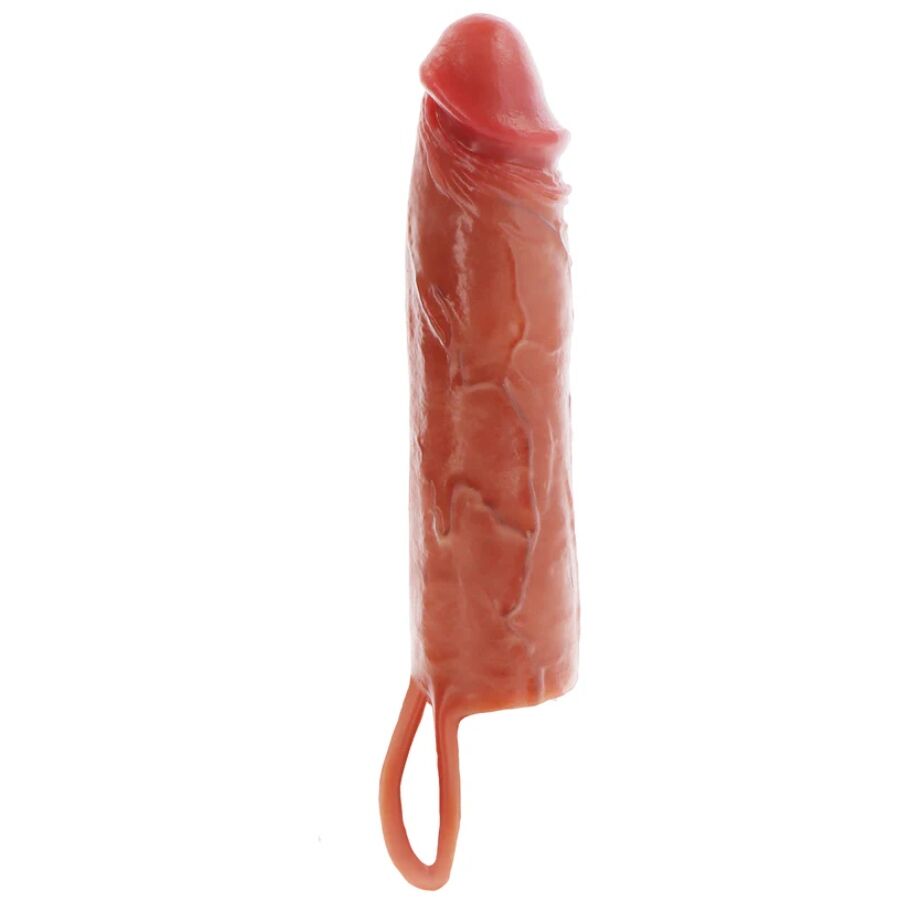 GET REAL - HYDRIERTE HAUT SILIKON-PENISHÜLLE KARAMELLN 20 CM