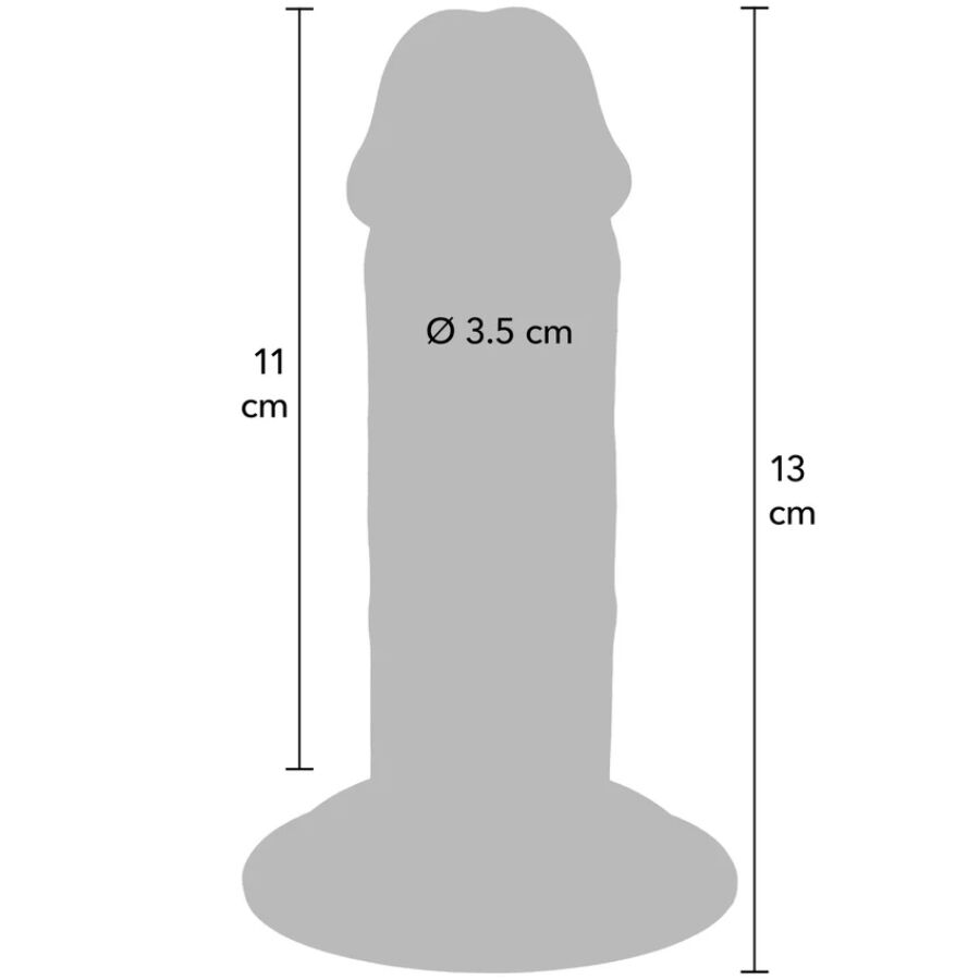 GET REAL - DELUXE DICKER DOPPELDICHTER TPE-PENDIGES, 13 CM – Bild 4