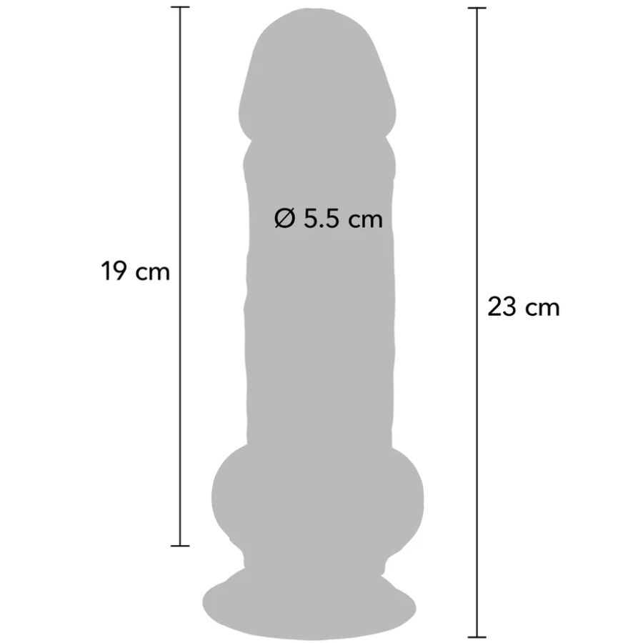 GET REAL - DELUXE REALISTIC PENIS WITH TESTICLES EXTRA THICK 23 CM – Bild 4