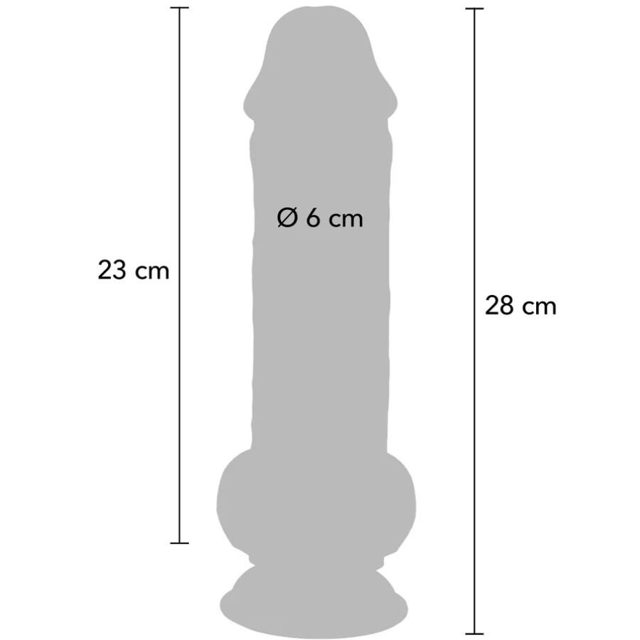 GET REAL - DELUXE REALISTIC PENIS WITH TESTICLES EXTRA THICK 28 CM – Bild 4