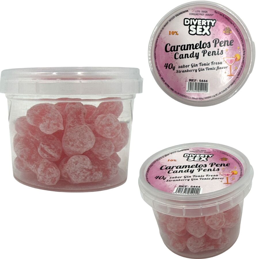 DIABLO PICANTE  20 Penisbonbons mit Gin-Tonic-Geschmack