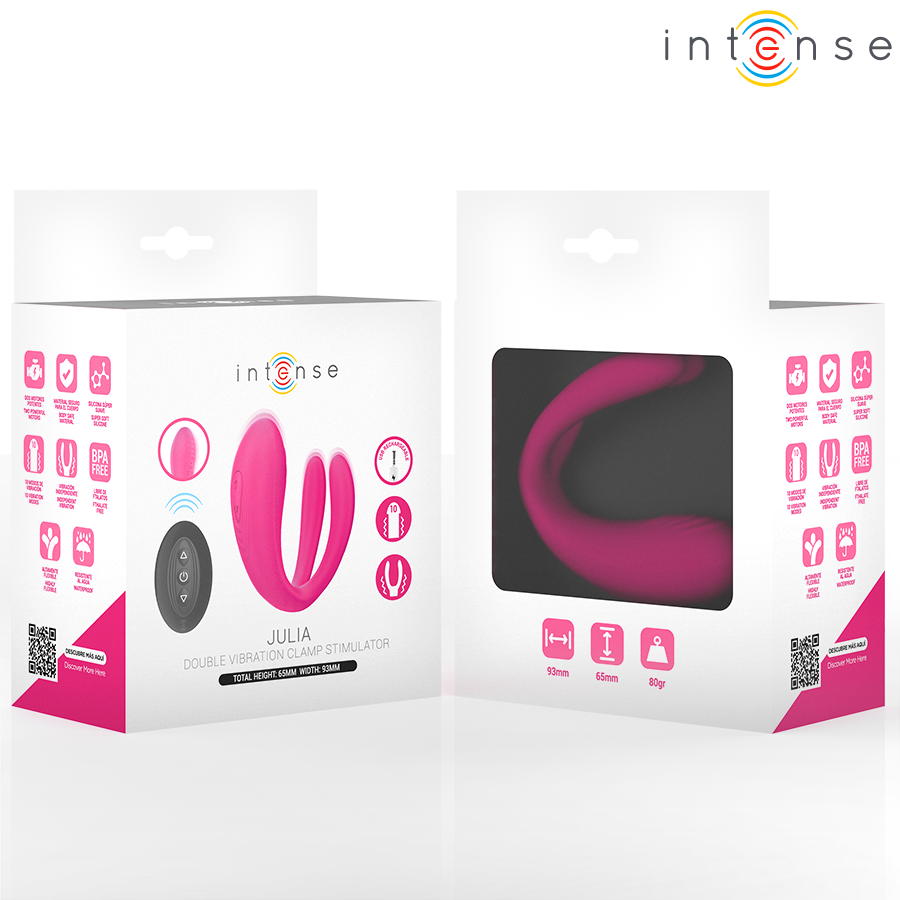 INTENSE - JULIA DOPPELVIBRATOR-KLEMMENSTIMULATOR MIT FERNBEDIENUNG – Bild 3