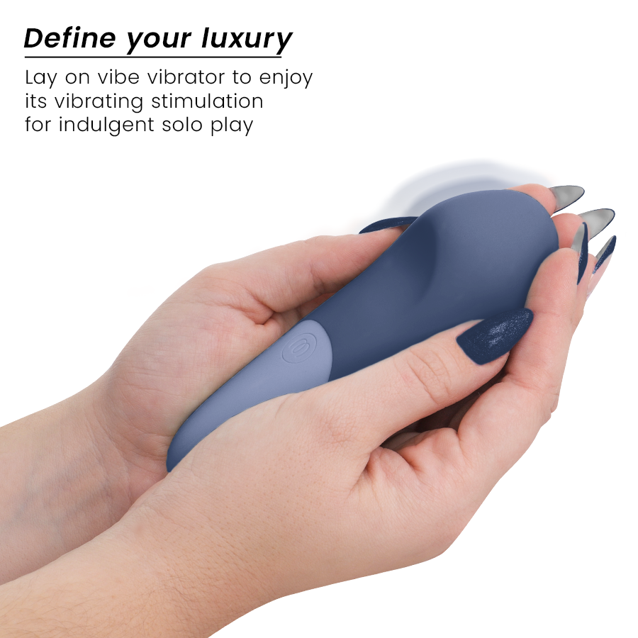 WOMANIZER - VIBE LAY-ON SILENT VIBRATOR DUNKELBLAU – Bild 3