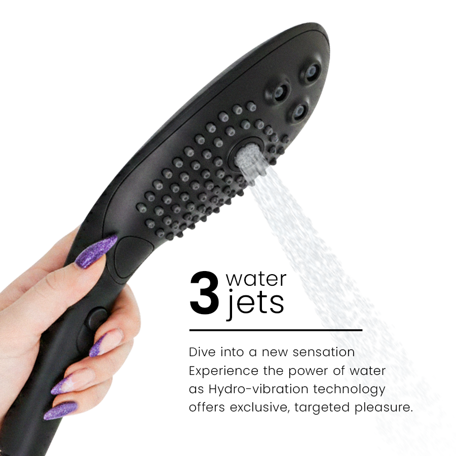 WOMANIZER - WAVE KLITORALSTIMULIERENDER DUSCHKOPF SCHWARZ – Bild 5