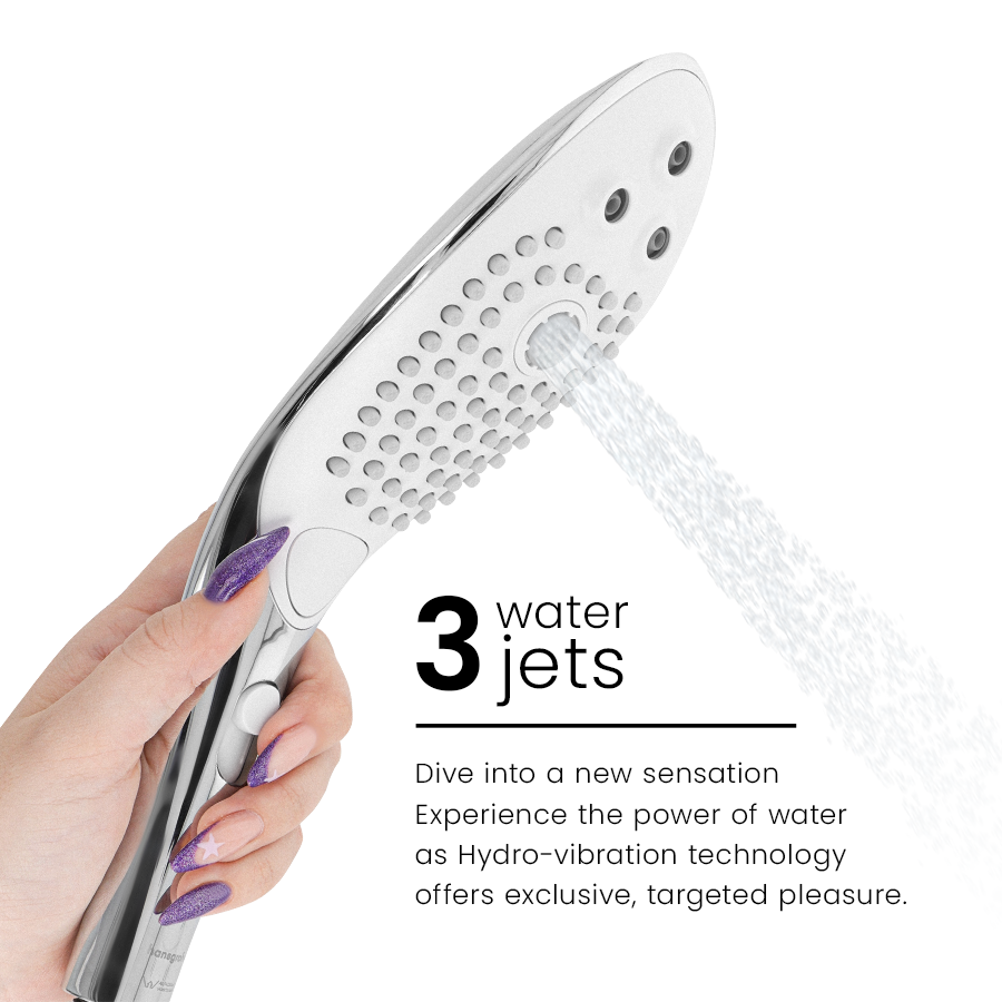 WOMANIZER - WAVE KLITORALSTIMULIERENDER DUSCHKOPF CHROM – Bild 5