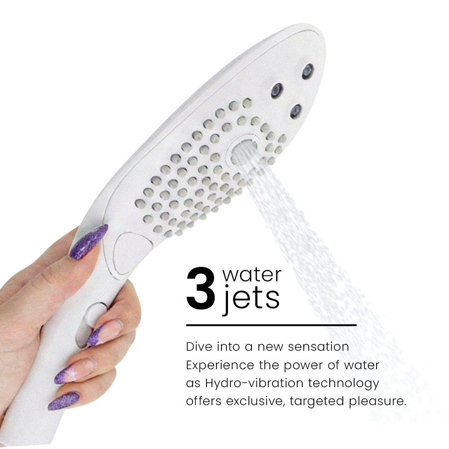 WOMANIZER - WAVE KLITORALSTIMULIERENDER DUSCHKOPF WEISS – Bild 5