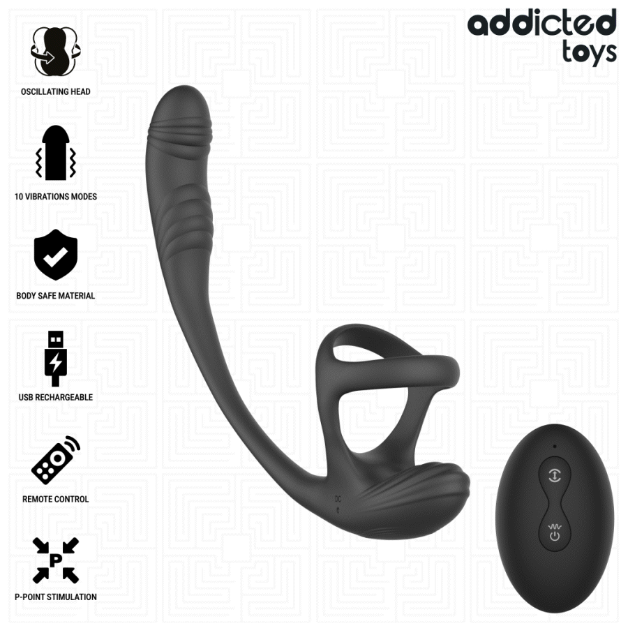 ADDICTED TOYS ANALPLUG MIT VIBRATION, 360°-WELLUNG UND HODENSTIMULATOR – Bild 2