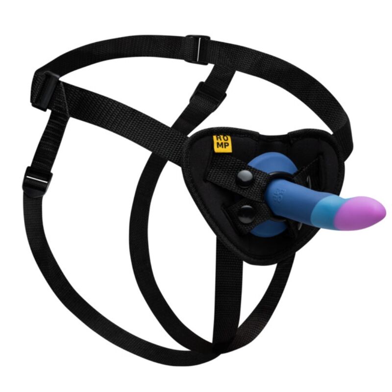 ROMP - PICCOLO SILIKONDILDO MIT DREIFARBIGEM SAUGAUFFANG 14 CM